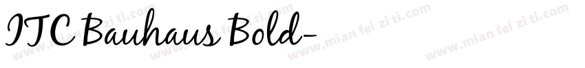 ITC Bauhaus Bold字体转换